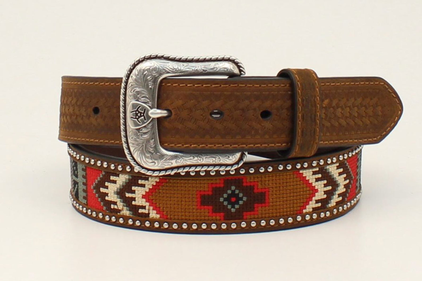 Ariat Embroidered Inlay Concho Belt