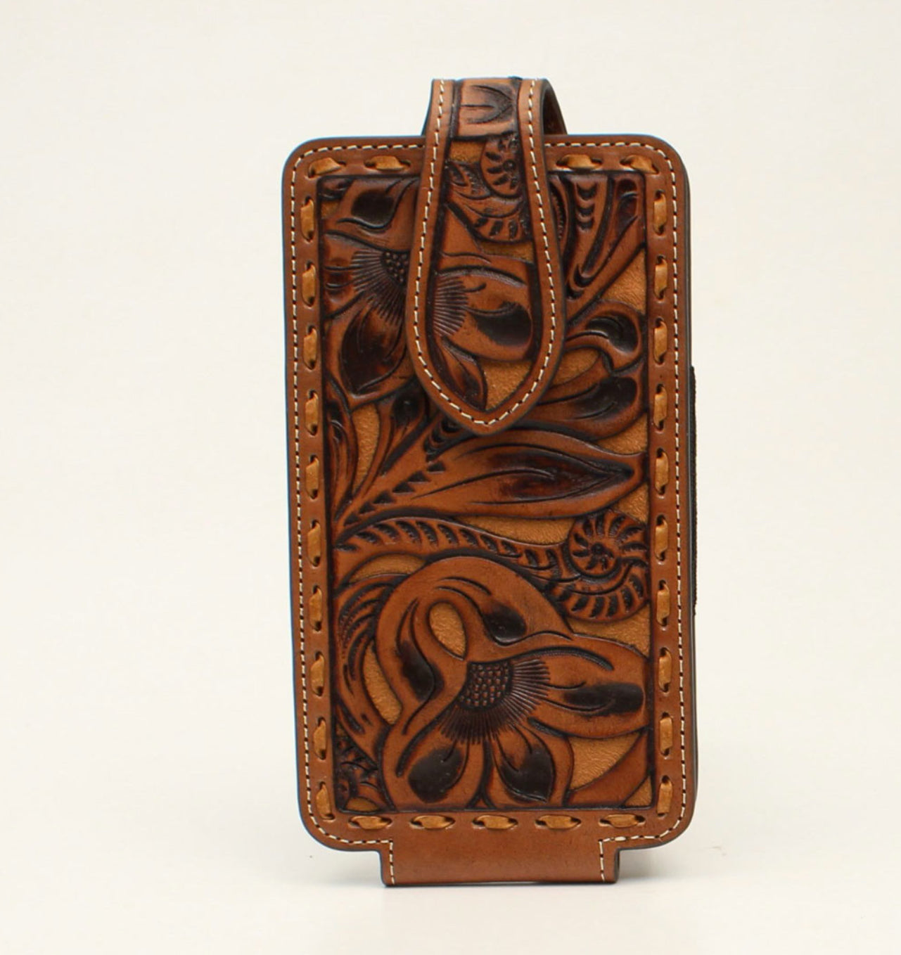 Nocona Floral Tooled Underlay Large Cell Phone Case