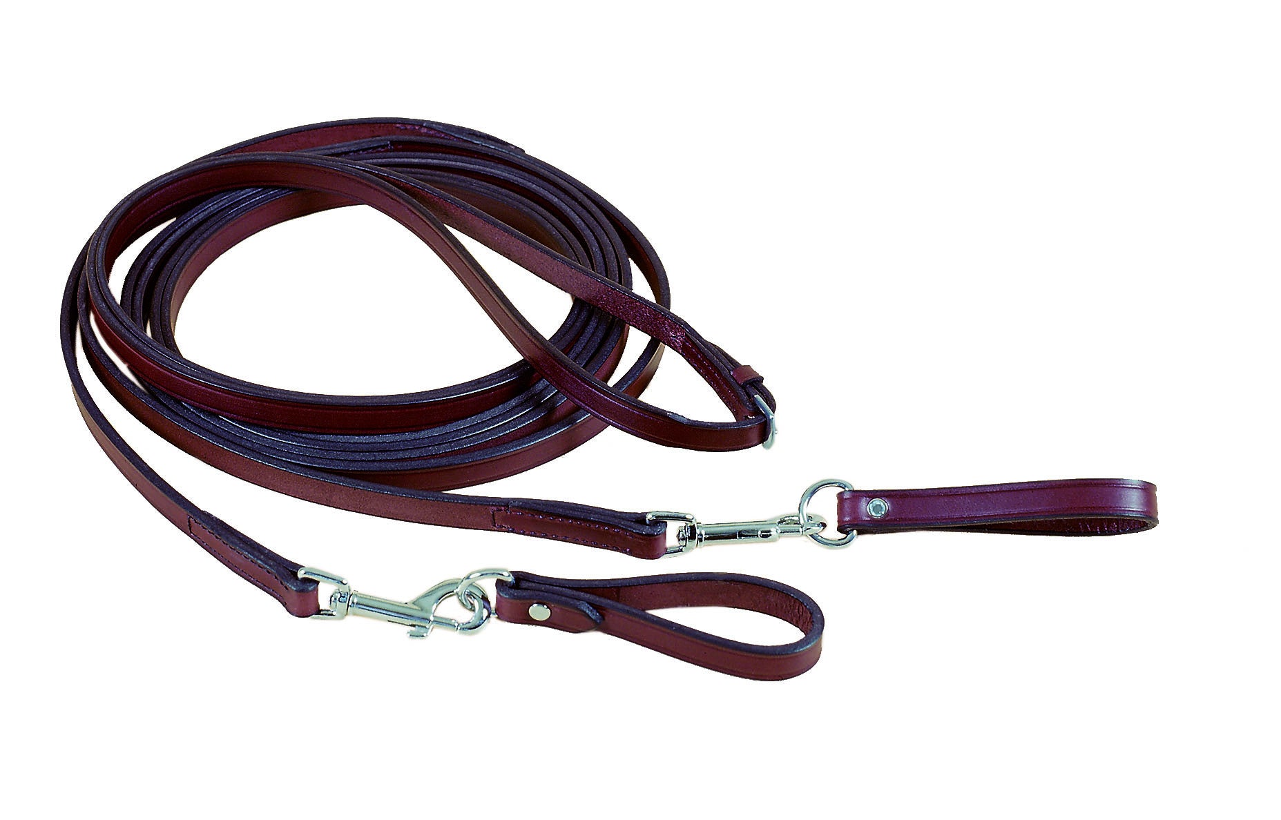 Tory Leather Long Bridle Leather Draw Rein With Girth Loops