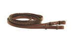 Tory Leather 60" Plaited Rein With Hook & Stud Bit Ends