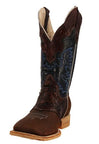 Men's Rockin Leather Hand Tooled Overlay Western Boot