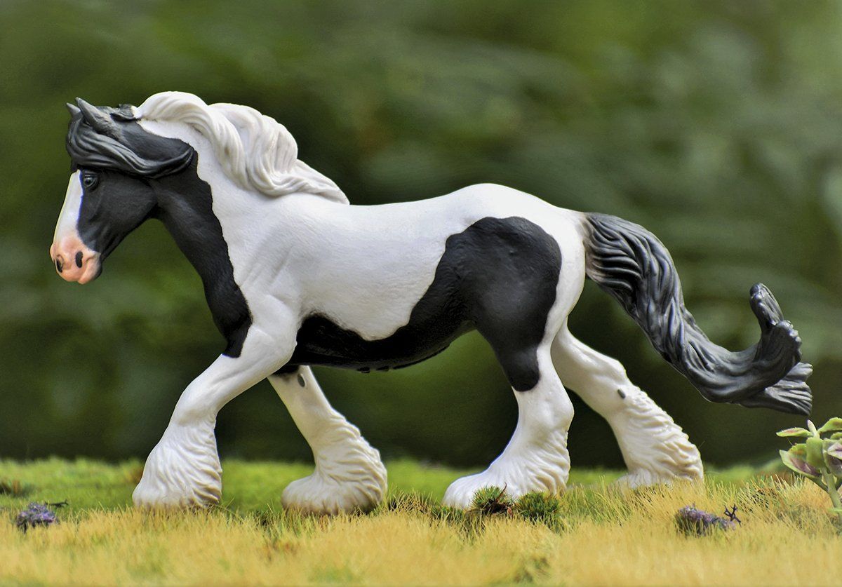 Breyer CollectA Black & White Piebald Gypsy Mare Horse