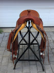Sulphur River 16.5" Rough Out Hard Seat Ranch Cutter Saddle