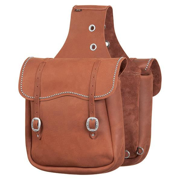 Weaver Chap Leather Saddle Bag with Spots