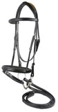Raised Euro Dressage Bridle With Covered Reins