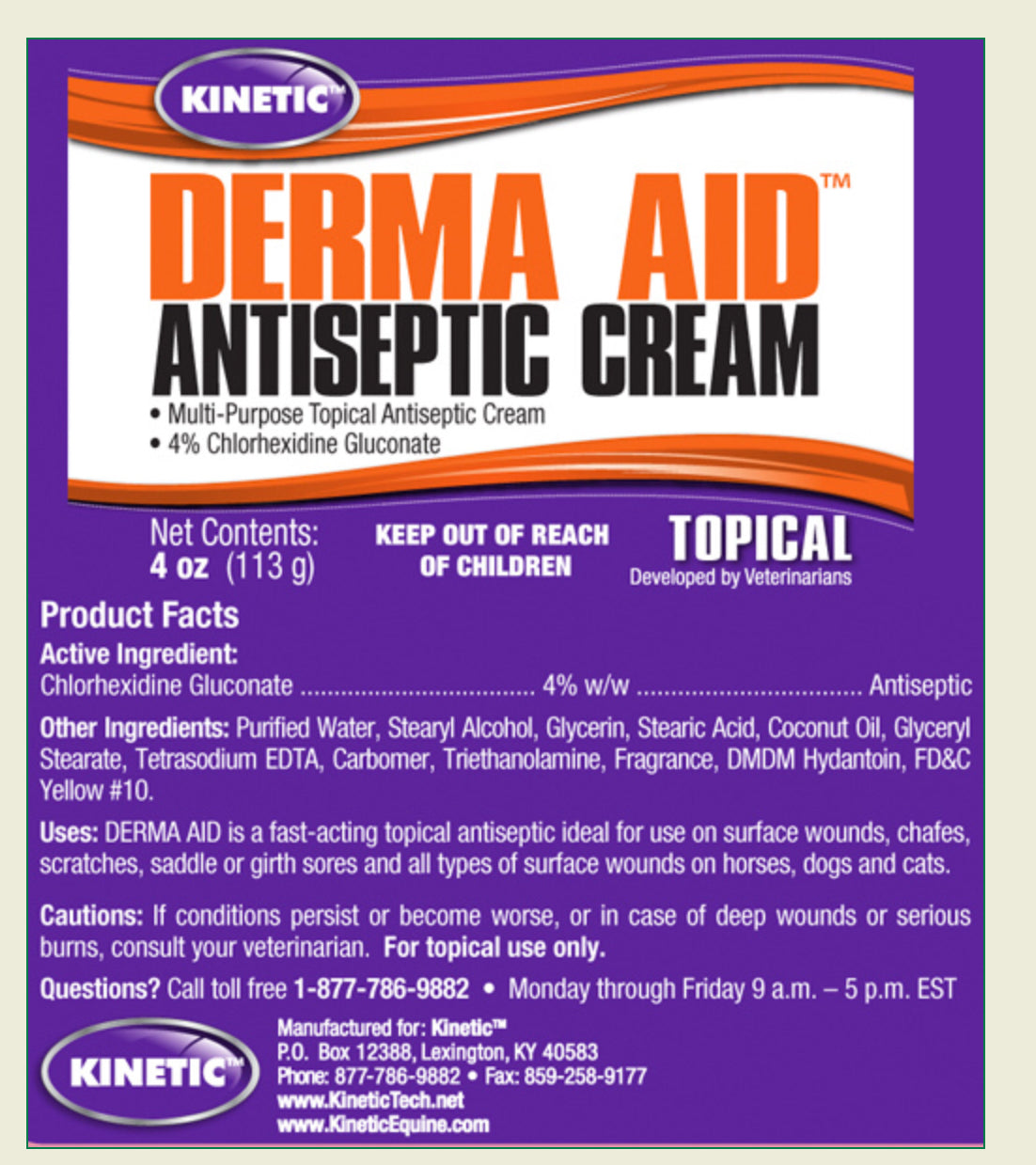 Derma Aid kineticvet-first aid & wound care-info – Outlaw Outfitters