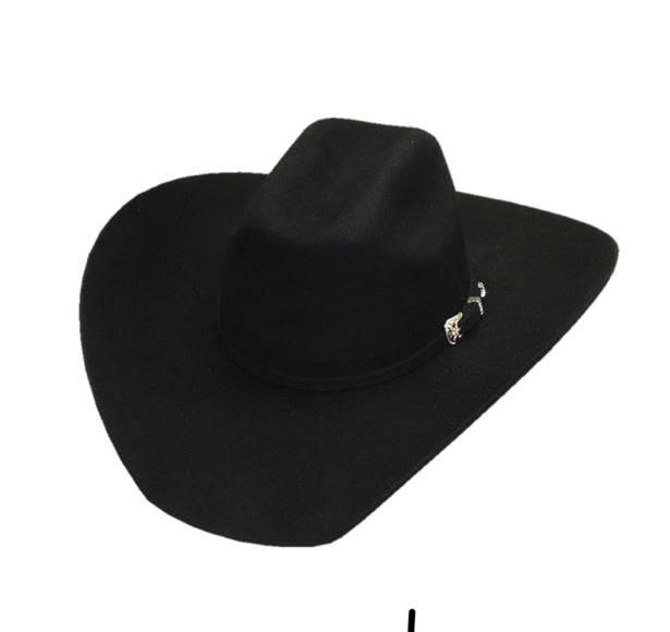 Dallas Hats Kid’s Maverick Felt Hat Black / 6 5/8