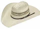 Twister Bangora Ivory/Brown Straw Western Hat