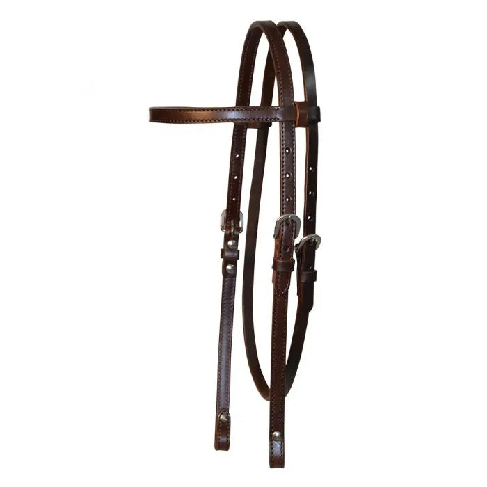 Circle Y Chicago Screw End Smooth Browband Headstall