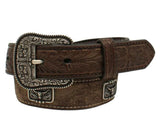Kid’s Ariat Floral Tooled Longhorn Concho Western Belt