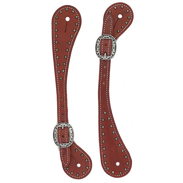 Men’s Weaver Shaped Buttered Harness Leather Spur Straps