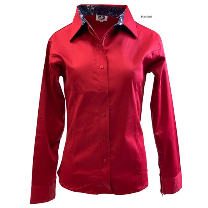 Ladies RHC Concealed Zipper w/Button Placket Western Show Shirt