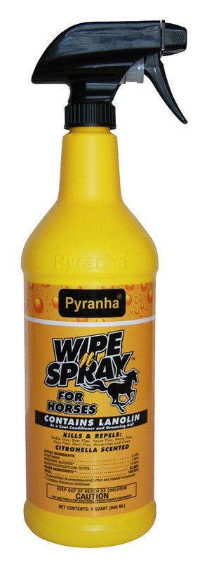 Pyranha Wipe N'Spray Fly Protection Spray For Horses