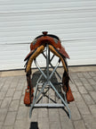 Used Showman 16” Western Show Saddle w/ Matching Headstall