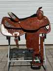 Used Showman 16” Western Show Saddle w/ Matching Headstall