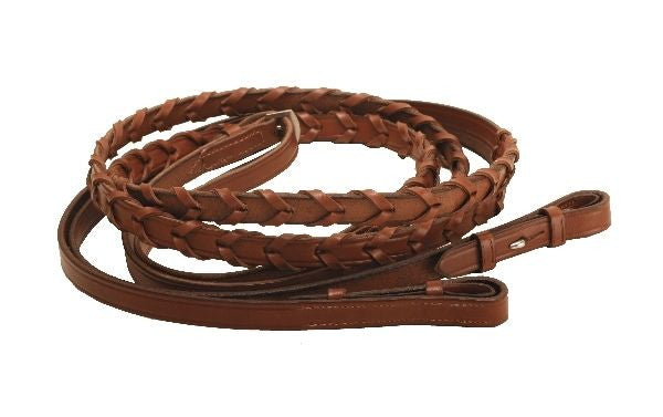 Tory Leather 72"  Laced Reins/Hook & Stud Ends