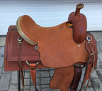 Sulphur River 16.5" Rough Out Hard Seat Ranch Cutter Saddle