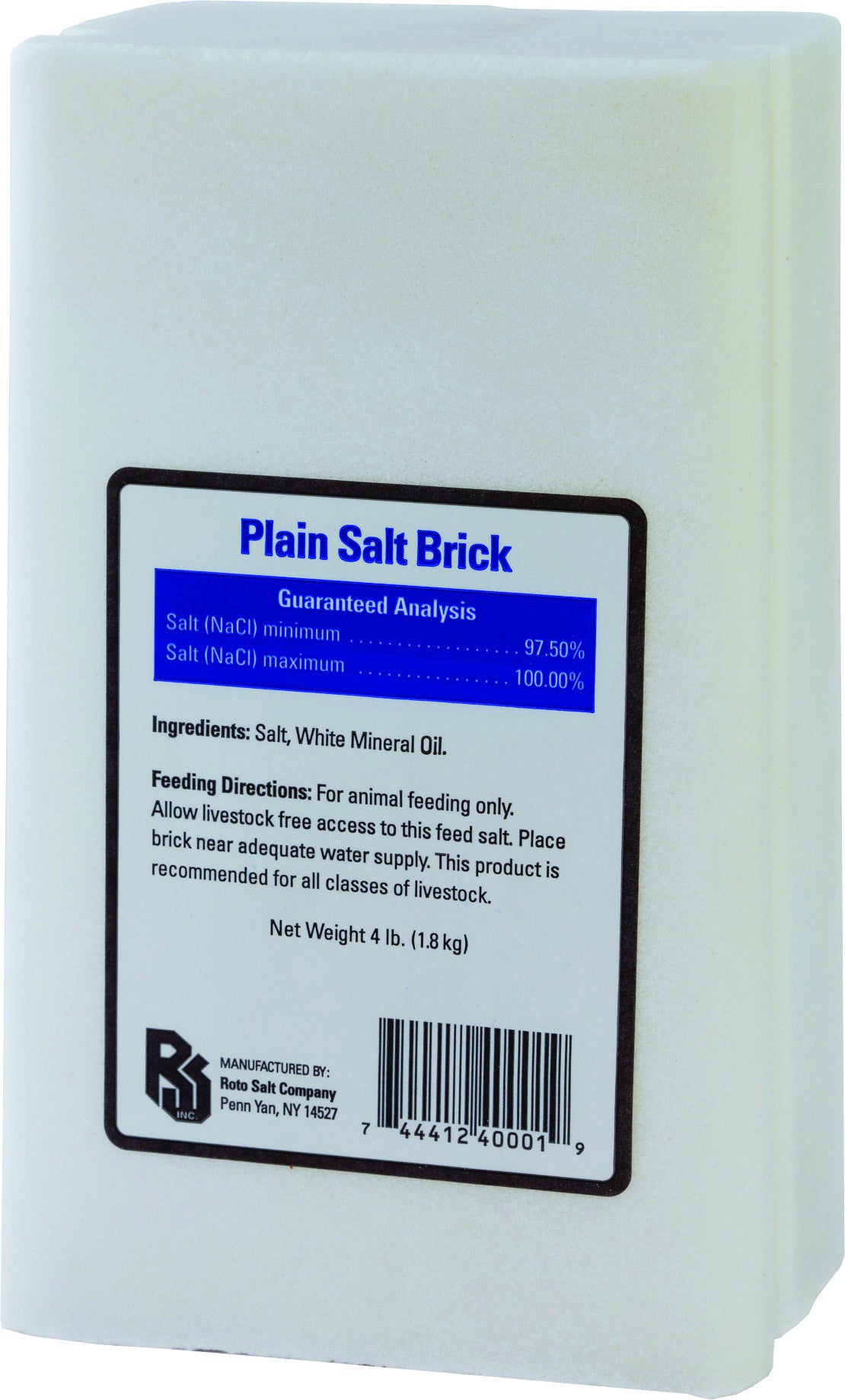 Plain White Salt Brick For Livestock