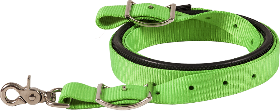 Mustang Nylon Webbing Contest Rein With Rubber Grip