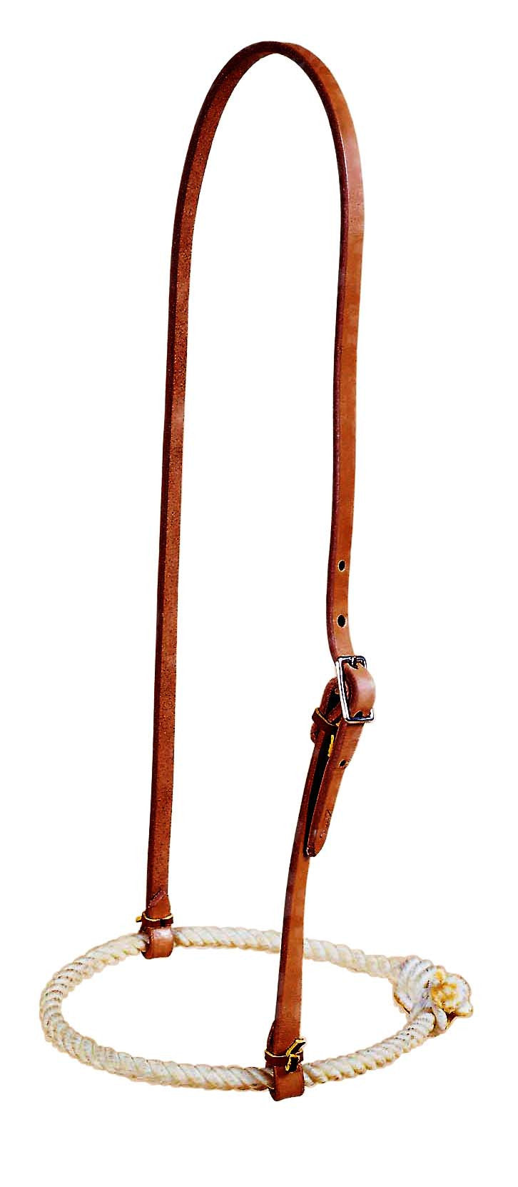 Waxed Rope Noseband with Leather Headstall