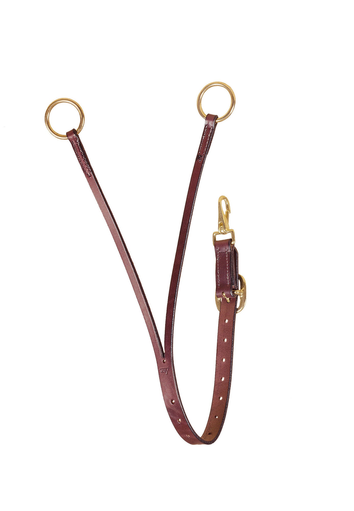 Tory Leather Bridle Leather Training Fork with Solid Brass Hardware