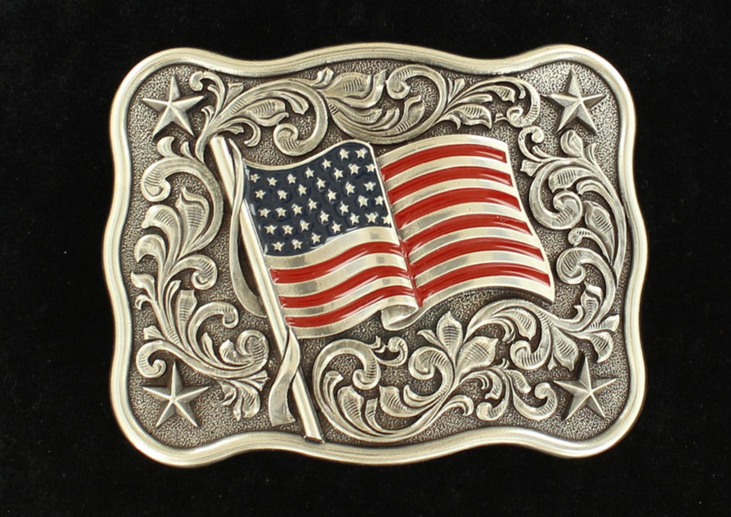Nocona USA Flag Belt Buckle