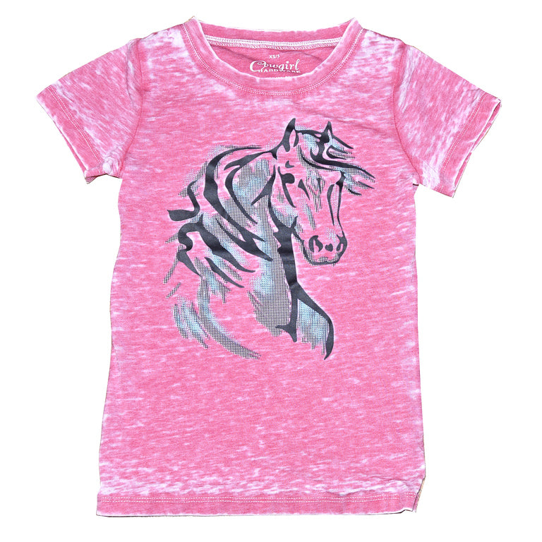 Youth Cowboy Hardware Pink Watercolor Tee