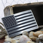Montana Silversmiths Antiqued American Flag Attitude Buckle