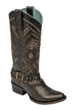 Ladies’ Corral Copper/Red Studded Thunderbird Harness Boot - C2932