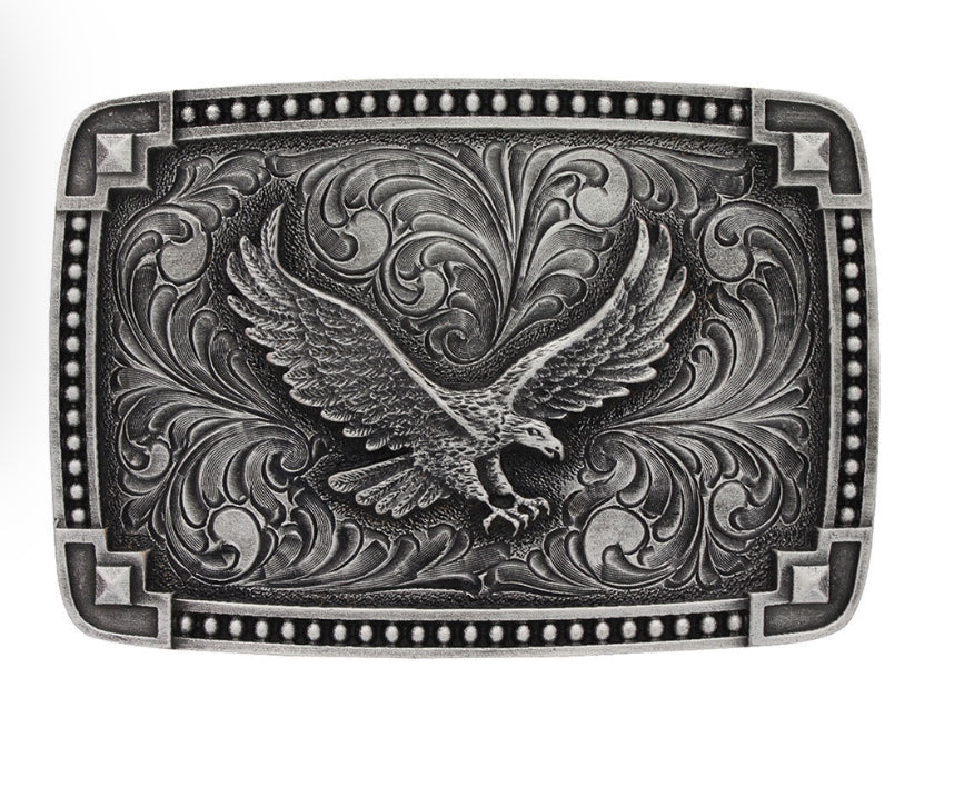 Buy Western Belt Buckle, Silver 1.5 Inch