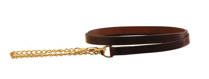 Tory Leather 1" Lead With 24" Solid Brass Chain