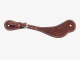 Youth Wildfire Saddlery Rosewood Spider Stamp Cowboy Spur Straps