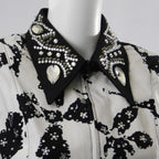 Ladies Western Collection Black and White Splotch Show Jacket