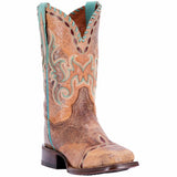 Ladies’ Dan Post McKenna Copper & Teal Wide Square Toe Western Boot